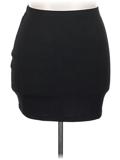 Pre-owned Shein Curve Casual Skirt In Black