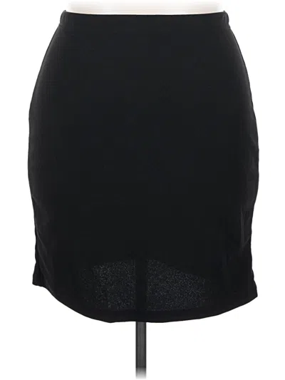 Pre-owned Shein Curve Casual Skirt In Black