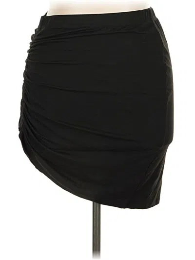Pre-owned Shein Curve Casual Skirt In Black