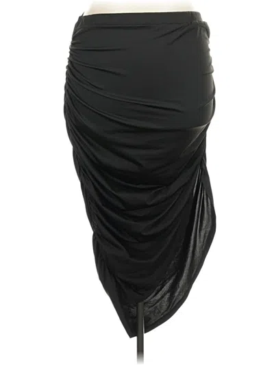 Pre-owned Shein Curve Casual Skirt In Black