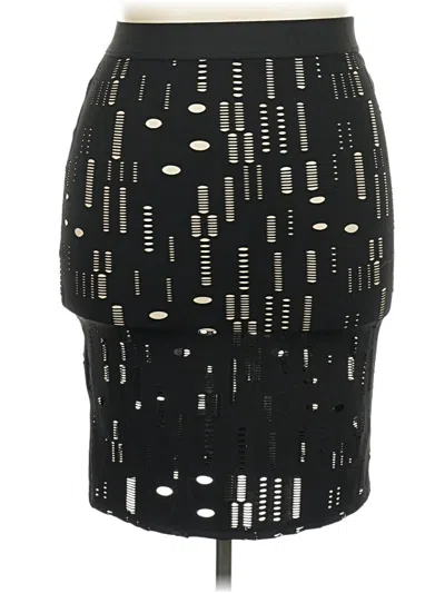 Pre-owned Shein Curve Casual Skirt In Black