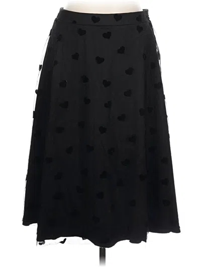 Pre-owned Shein Curve Casual Skirt In Black