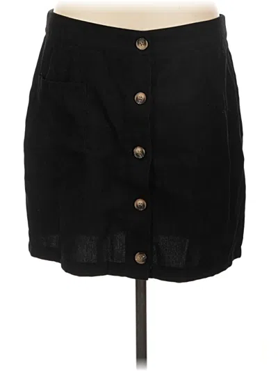 Pre-owned Shein Curve Casual Skirt In Black