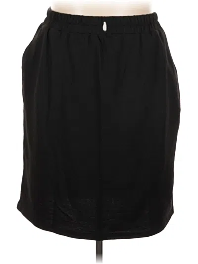 Pre-owned Shein Curve Casual Skirt In Black