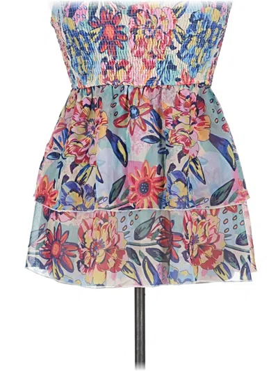 Pre-owned Shein Curve Casual Skirt In Blue