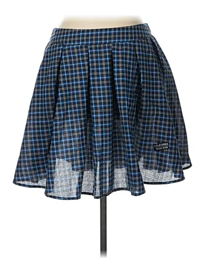 Pre-owned Shein Curve Casual Skirt In Blue
