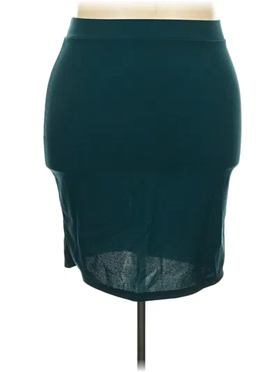 Pre-owned Shein Curve Casual Skirt In Blue