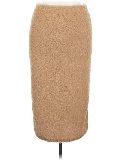 Pre-owned Shein Curve Casual Skirt In Brown