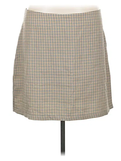 Pre-owned Shein Curve Casual Skirt In Brown