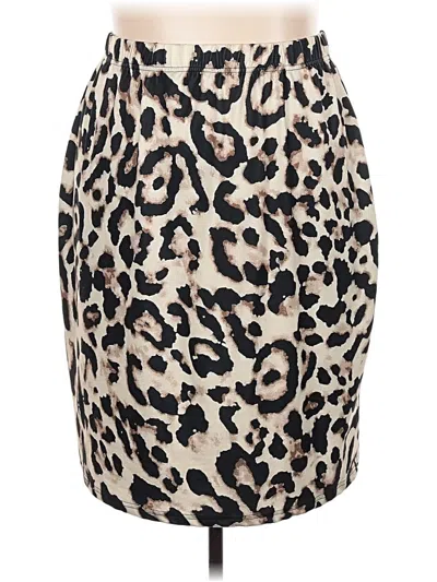 Pre-owned Shein Curve Casual Skirt In Brown