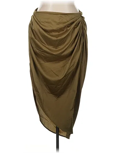 Pre-owned Shein Curve Casual Skirt In Brown