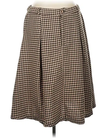 Pre-owned Shein Curve Casual Skirt In Brown