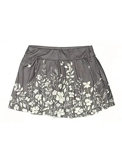 Pre-owned Shein Curve Casual Skirt In Gray