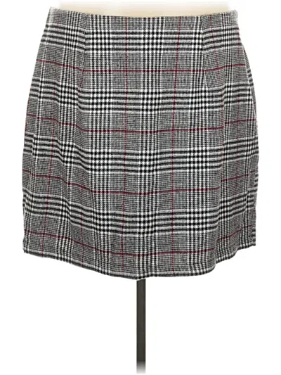 Pre-owned Shein Curve Casual Skirt In Gray