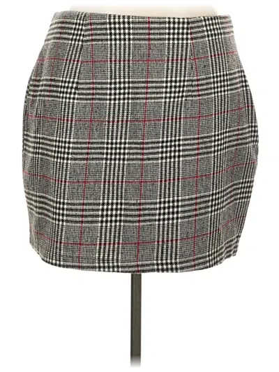 Pre-owned Shein Curve Casual Skirt In Gray