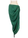 Shein Curve Casual Skirt In Green