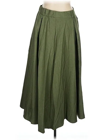Pre-owned Shein Curve Casual Skirt In Green