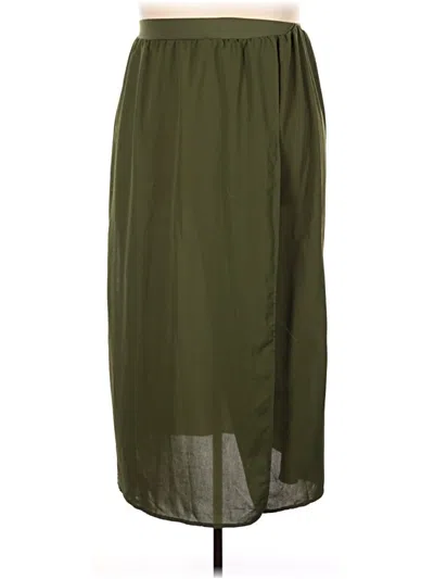 Pre-owned Shein Curve Casual Skirt In Green
