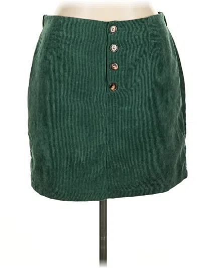 Pre-owned Shein Curve Casual Skirt In Green