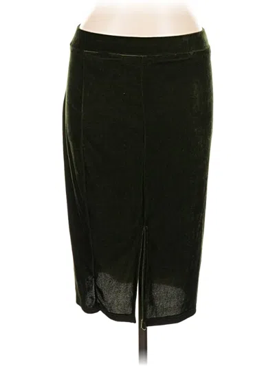 Pre-owned Shein Curve Casual Skirt In Green