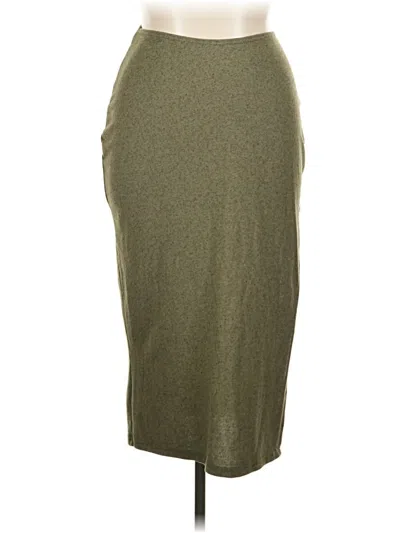 Pre-owned Shein Curve Casual Skirt In Green