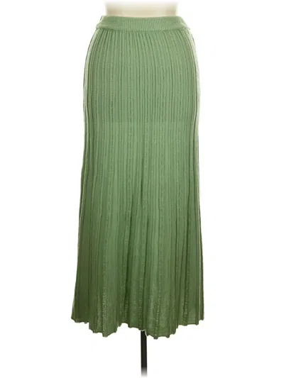 Pre-owned Shein Curve Casual Skirt In Green