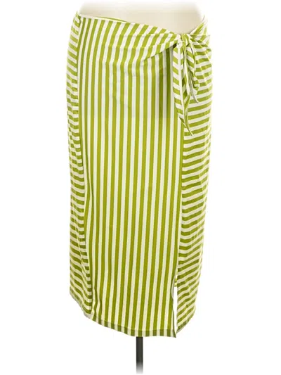 Pre-owned Shein Curve Casual Skirt In Green