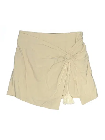 Shein Curve Casual Skirt In Neutral