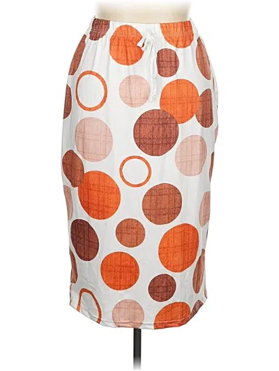 Pre-owned Shein Curve Casual Skirt In Orange