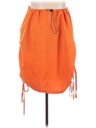 Pre-owned Shein Curve Casual Skirt In Orange