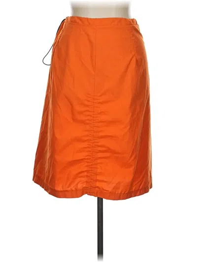 Pre-owned Shein Curve Casual Skirt In Orange