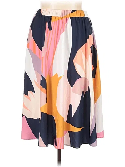 Pre-owned Shein Curve Casual Skirt In Pink
