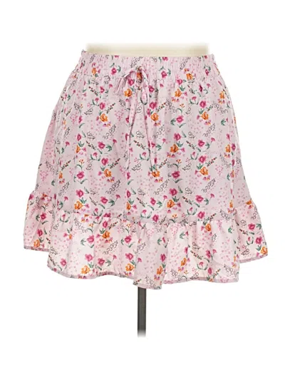 Pre-owned Shein Curve Casual Skirt In Pink