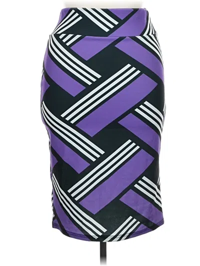 Pre-owned Shein Curve Casual Skirt In Purple