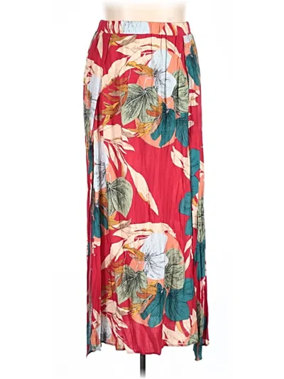 Pre-owned Shein Curve Casual Skirt In Red