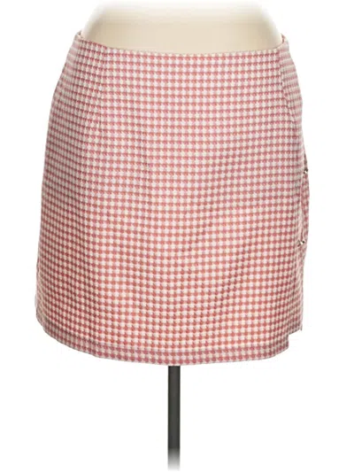 Pre-owned Shein Curve Casual Skirt In Red