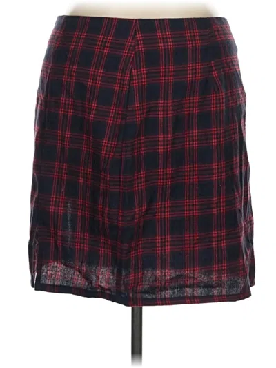 Pre-owned Shein Curve Casual Skirt In Red