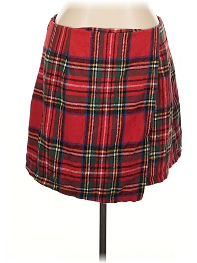 Pre-owned Shein Curve Casual Skirt In Red