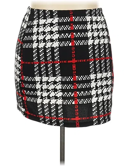 Pre-owned Shein Curve Casual Skirt In Red