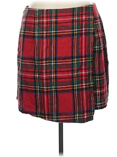 Pre-owned Shein Curve Casual Skirt In Red
