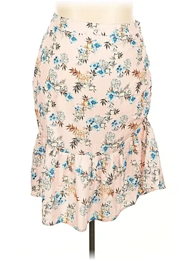 Pre-owned Shein Curve Casual Skirt In White