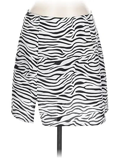 Pre-owned Shein Curve Casual Skirt In White