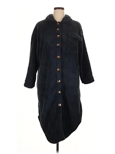 Pre-owned Shein Curve Coat In Black