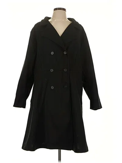 Pre-owned Shein Curve Coat In Black