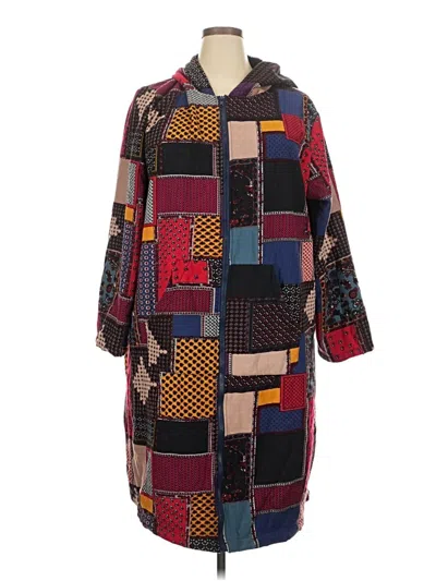 Pre-owned Shein Curve Coat In Red