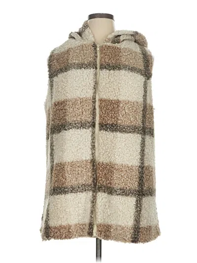 Pre-owned Shein Curve Coat In Tan