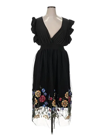 Pre-owned Shein Curve Cocktail Dress In Black