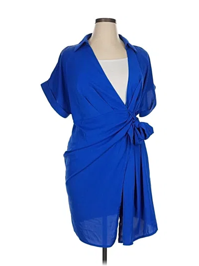 Pre-owned Shein Curve Cocktail Dress In Blue