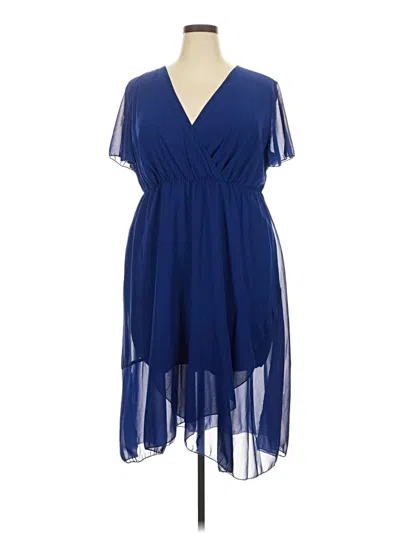 Pre-owned Shein Curve Cocktail Dress In Blue