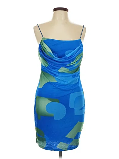 Pre-owned Shein Curve Cocktail Dress In Blue